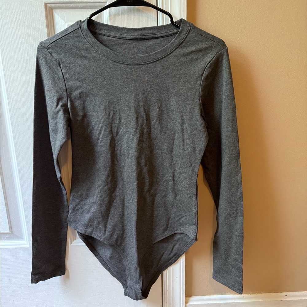 Gray Long Sleeve Bodysuit